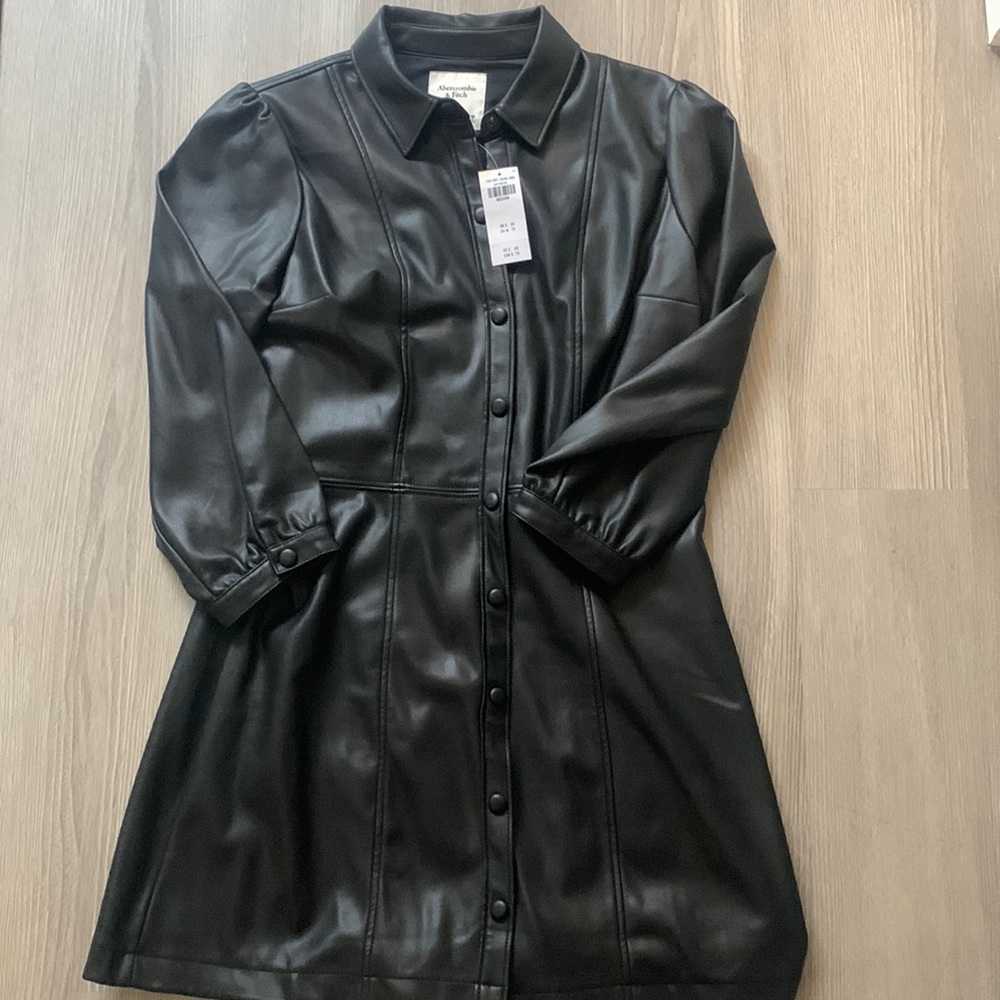 NWT Leather Abercrombie Shirt Dress